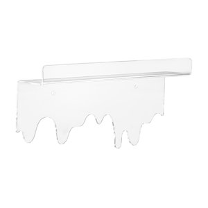Magideal - Estante De Pared Flotante De Acrílico, Estantería Montada En La Pared Para Niños, Estante De Pared Transparente Moderno De 12 Pulgadas Para Guardería, Agua Que Fluye