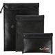 thumbnail image 1 of Paquete De 3 Bolsas Ignífugas Para Documentos Con Dinero Color Negro, 1 of 6