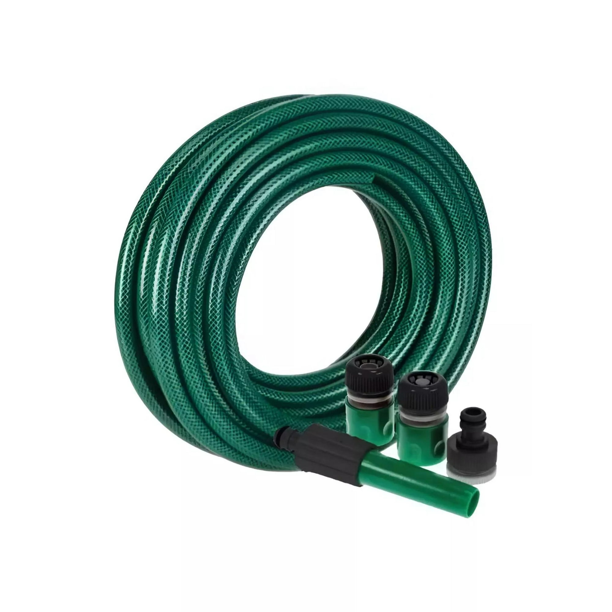 Fym - Manguera De Jardin Verde 1/2pulg 20mts + Acoples Y Piton