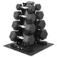 thumbnail image 1 of Set de Mancuernas Fitvids 45 kg Recubiertas de Goma con Soporte, 1 of 7