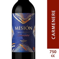 Vino Tinto Carmenere Gran Reserva 13.5° Botella 750 Ml Misión