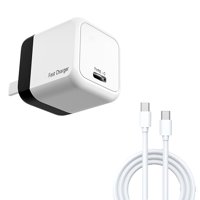 Cargador Aaronmei Pd Nitruro De Galio Tipo-C Negro Blanco