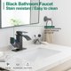thumbnail image 5 of Grifo de baño VOTON Black Waterfall Fregadero negro mate, 5 of 6