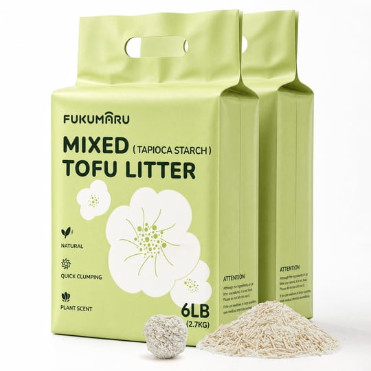 Arena Para Gatos Fukumaru 2,7 kg De Yuca, Aglomerante Y Control De Olores