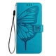 thumbnail image 3 of Funda cartera mariposa para Samsung Galaxy S25 FE con soporte y ranuras para tarjetas Azul, 3 of 5