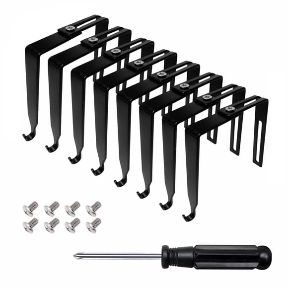 Gancho de almacenamiento qieoyk 8 piezas metal negro