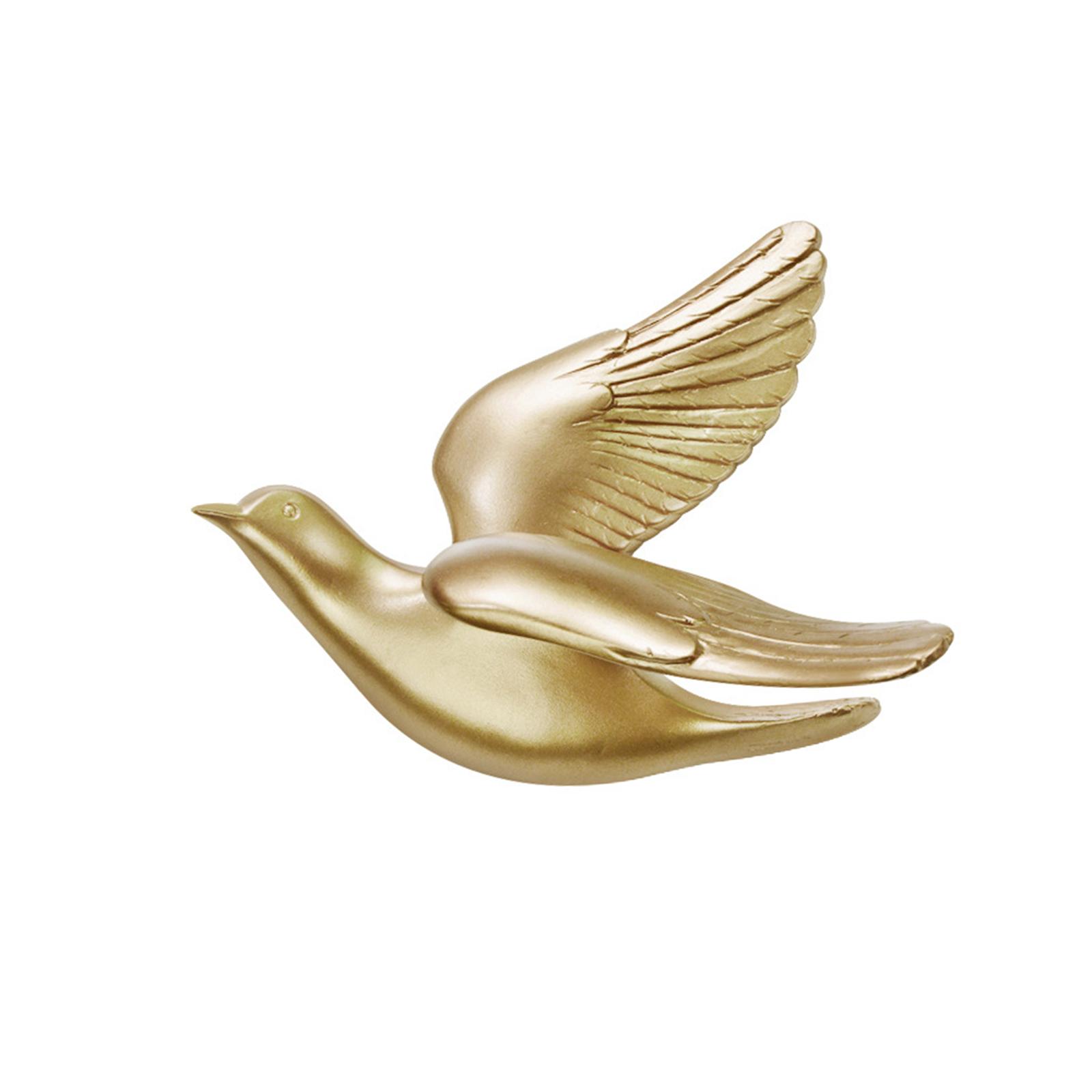 Magideal - Decoración De Pared De Pájaro Colgante, Decoración Montada En La Pared De Pájaro, Figurita De Animal Diy, Escultura De Pared De Gorrión 3D Para Decora Estilo E