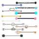 thumbnail image 2 of 13x 14G Industrial Barbell Pendientes Corazón Flor Rhinestone Piercing Joyería, 2 of 2