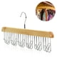 thumbnail image 1 of Organizador de corbatas de madera para colgar accesorios de armario masculino, ahorra espacio para guardar y exhibir., 1 of 8