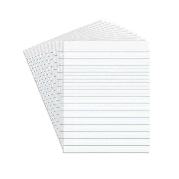 Bloc de notas Staples 154120 de 21,6 cm x 27,9 cm de ancho, color blanco, 50 hojas /Bloc