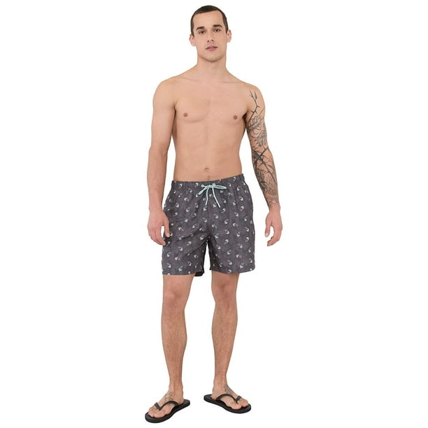 Traje de Baño Hombre Miniprint Gris Corona