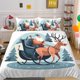 thumbnail image 2 of Christmas Gifts Santa Claus Reindeer Teen Quilt Duvet Cover Set Doona Cover3-Piece Bedding Set, 2 of 5