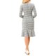 thumbnail image 3 of INSPIRE CHIC Vestido de Mujer Ajustado Sirena Tweed Manga Larga Elegante Cóctel Cola de Pescado 2XL Blanco, 3 of 5