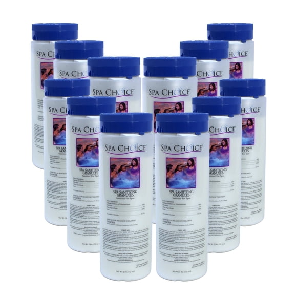 Gránulos sanitizantes para spa SpaChoice 0.9 kg, paquete de 12 para tina de hidromasaje