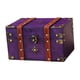 thumbnail image 4 of Joyero De Madera, Cofre Del Tesoro, Para Pendientes, Colgantes, Anillos, Color Morado, 4 of 5