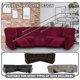 thumbnail image 2 of Funda para muebles ULTICOR, sofá reclinable de terciopelo en forma de L, color burdeos, 2 of 6