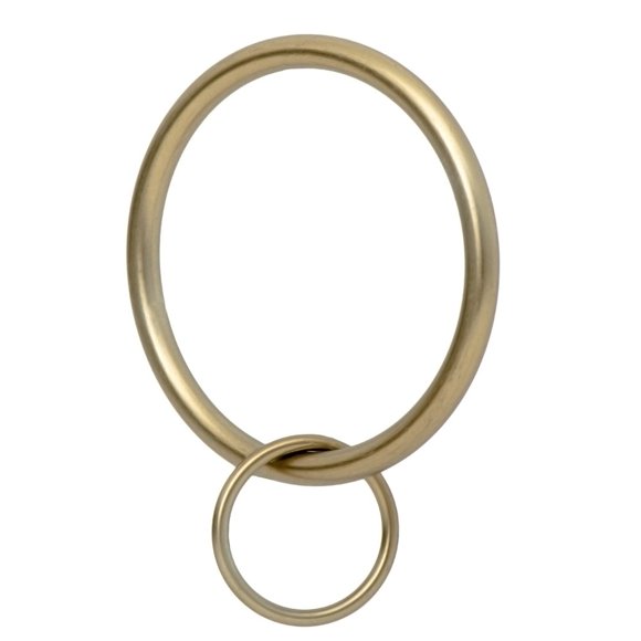 Anillos para cortinas Ivilon 5 cm de bucle dorado cálido - Pack de 14