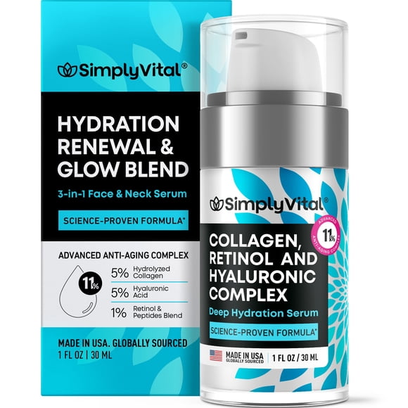 Crema hidratante SimplyVital Colágeno Retinol Ácido Hialurónico 30 ml