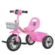 thumbnail image 1 of Triciclo Infantil Bici Musical Con Canasto y Respaldo Rosado, 1 of 7