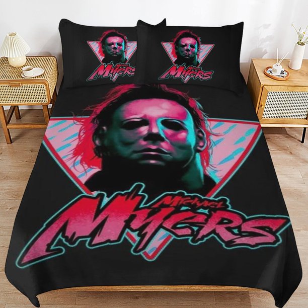 Michael Myers Halloween Duvet Cover Set 3 Piece Bedding Set Double Sided Printing Decorative Comforter Cover Set