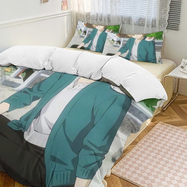 Natsume's Book of FriendsCartoon Collection 3-Piece Comforter Set, Personalized Bedding Decor for Kids And Teens Bed Sheets