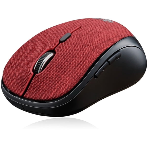 Ratón Adesso iMouse S80 2.4 Ghz inalámbrico de tela roja mini