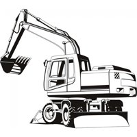 Rienda Libre Graphics - Decomural Construction Digger Ws-17858