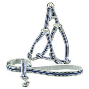 Winpet - Arnés Para Perro Con Correa Step Reflectante Azul M