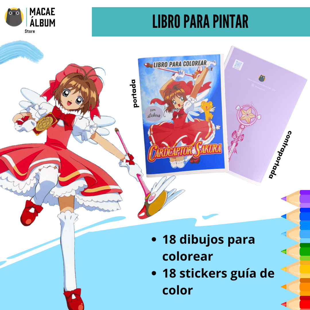 Macae - Libro Para Pintar Sakura Con Stickers