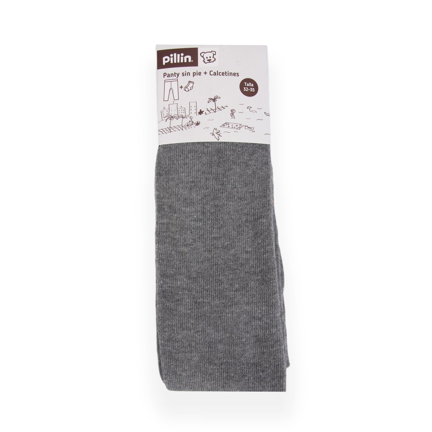 Panty Unisex Gris Pillin