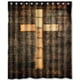 thumbnail image 1 of Cortina de ducha con diseño de cruz cristiana de Jesucristo, juego de cortinas de baño con ganchos, tamaño 60 x 72 pulgadas, 1 of 3