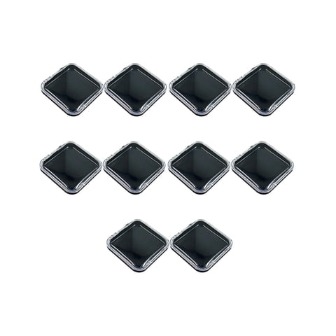 Magideal - 10 Uds Caja De Almacenamiento De Uñas/Soporte De Exhibición De Punta De Uñas/Contenedor De Almacenamiento De Uñas De Acrílico Vacío/Organizador De Exh Negro