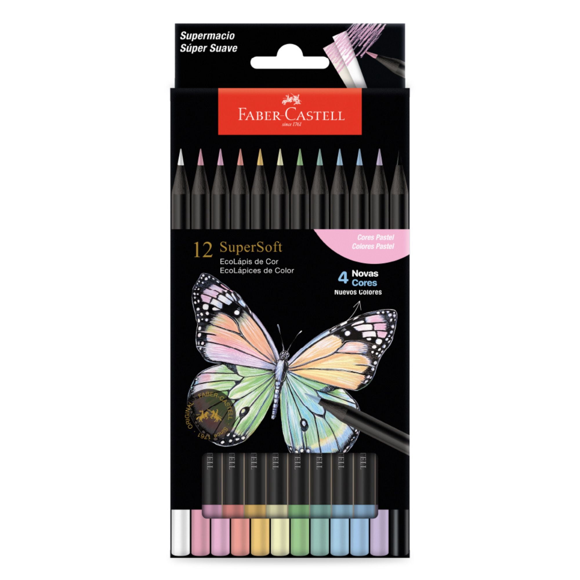 Faber Castell - Lápices De Color Supersoft Faber-castell X12 Neónpastel