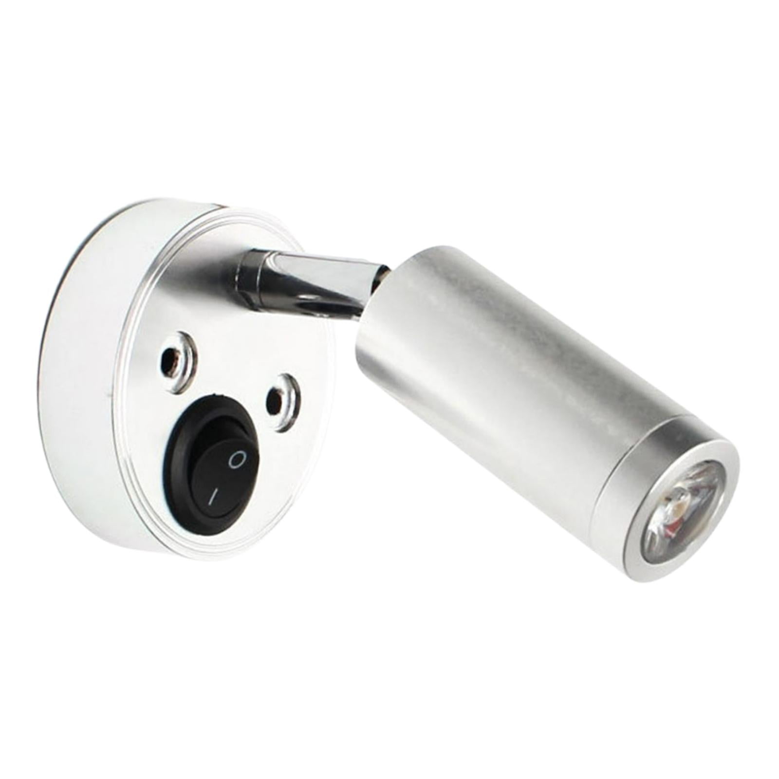 Magideal - Lámpara De Pared Para Barco Rv, Cálido Con Interruptor, Luz De Pared, Luz De Lectura De Cabecera Para , Yate, Camión Interior, , Plata