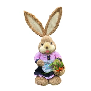 Bothyi - Estatuilla De Conejito De Pascua De Paja, Decoración De Pascua De Dibujos Animados Para Patio, Escritorio, Dormitorio, Estilo H