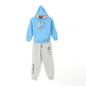 Conjunto Buzo Niño Esqueleto Azul Minecraft