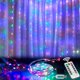 thumbnail image 1 of Luces Cortina Honche 10x10 ft 300 LED Multicolor con 10 Cuerdas y Control, 1 of 3