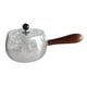 thumbnail image 5 of Tetera giratoria de cristal, tetera de 17oz/500ml, tetera floreciente, tetera portátil transparente, mango de madera desmontable para cocinas caseras, 5 of 5