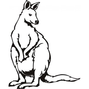 Rienda Libre Graphics - Decomural Sitting Kangaroo Wild Animals Ws-17671