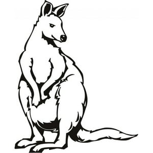 Rienda Libre Graphics - Decomural Sitting Kangaroo Wild Animals Ws-17671