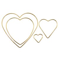 Magideal - 4 Piezas Hierro Aros Marco Colgante De Pared Oro Diy 4 Tamaños Planta Geométrica Resistente Para Enmarcar Artesanía Corona Proyectos Boda , Amor Amar