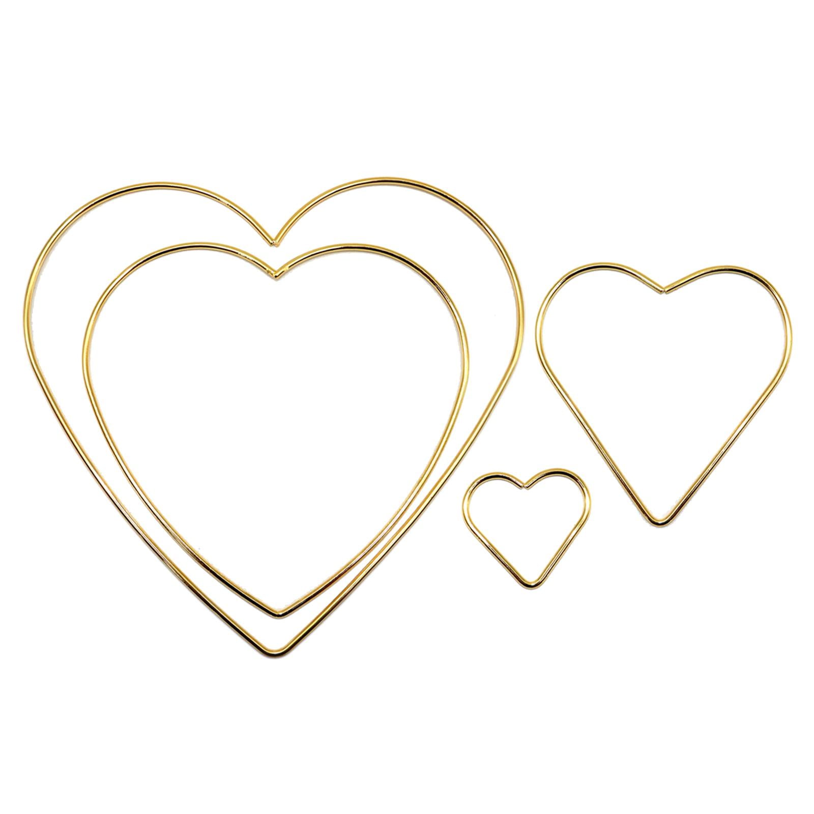 Magideal - 4 Piezas Hierro Aros Marco Colgante De Pared Oro Diy 4 Tamaños Planta Geométrica Resistente Para Enmarcar Artesanía Corona Proyectos Boda , Amor Amar