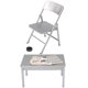 thumbnail image 1 of Mini silla y mesa plegables a escala 1/6 para figuras de acción de 12 "plateadas, 1 of 5