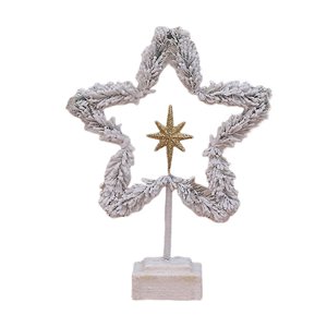 Bothyi - Mini Adorno Navideño De Mesa Con Lámpara Realista Para Regalos Estante De Escritorio Estrella