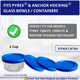 thumbnail image 4 of Tapa Klare Ware para Recipientes de Vidrio de 2 Tazas Azul - Pack de 4, 4 of 8