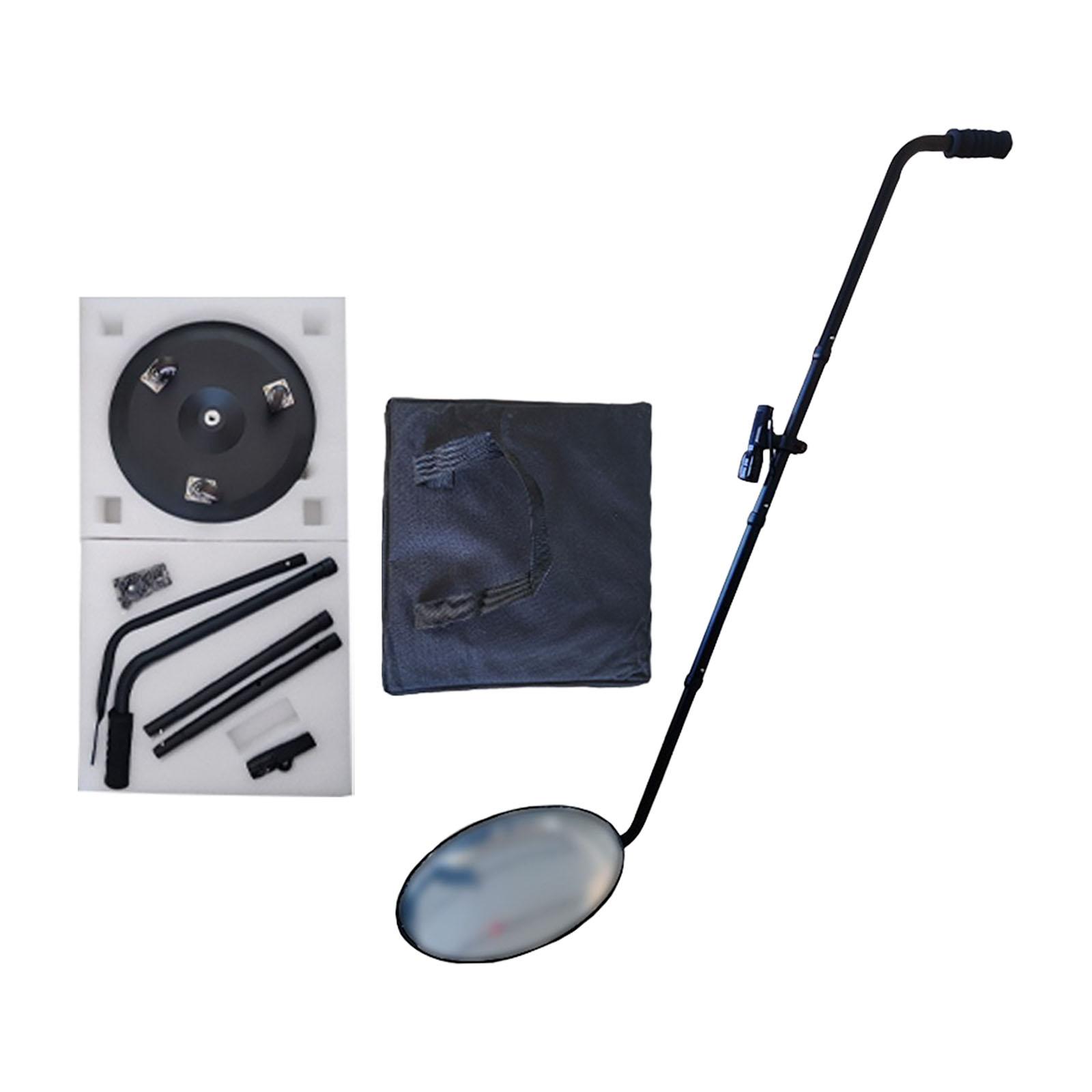 Magideal - Espejo De Inspección Telescópico, Espejo De Inspección Con Iluminación Led, Rotación De 360 Grados, Espejo De Inspección Inferior Para Uso Doméstico V3 Diámetro 30Cm