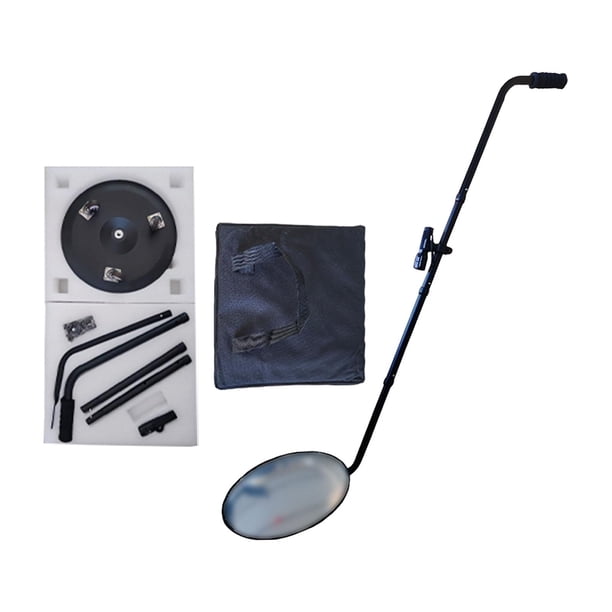 Espejo de inspección telescópico, espejo de inspección con iluminación LED, rotación de 360 grados, espejo de inspección inferior para uso doméstico V3 Diámetro 30cm