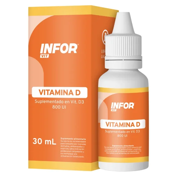 Infor Vit Vitamina D 800 UI x 30 mL Solución Oral Gotas