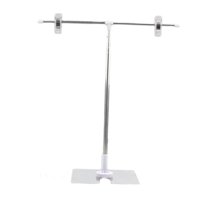 Magideal - Soporte Ajustable Para Carteles En Forma De T, Soporte Para Carteles, Clips Móviles, Soporte Para Carteles De Exposición, Acero Inoxidable Para Suelo