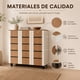 thumbnail image 4 of Zapatero Organizador de Calzado para Entrada con 3 Puertas 4 Niveles Blanco Roble 90x30x88cm, 4 of 6
